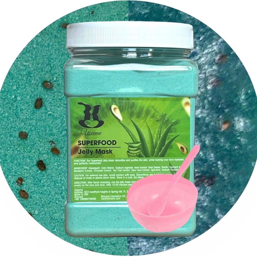 Superfood Jelly Mask with Spirulina - Green